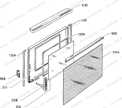 Взрыв-схема холодильника Alno AGU4111IW - Схема узла Door 003